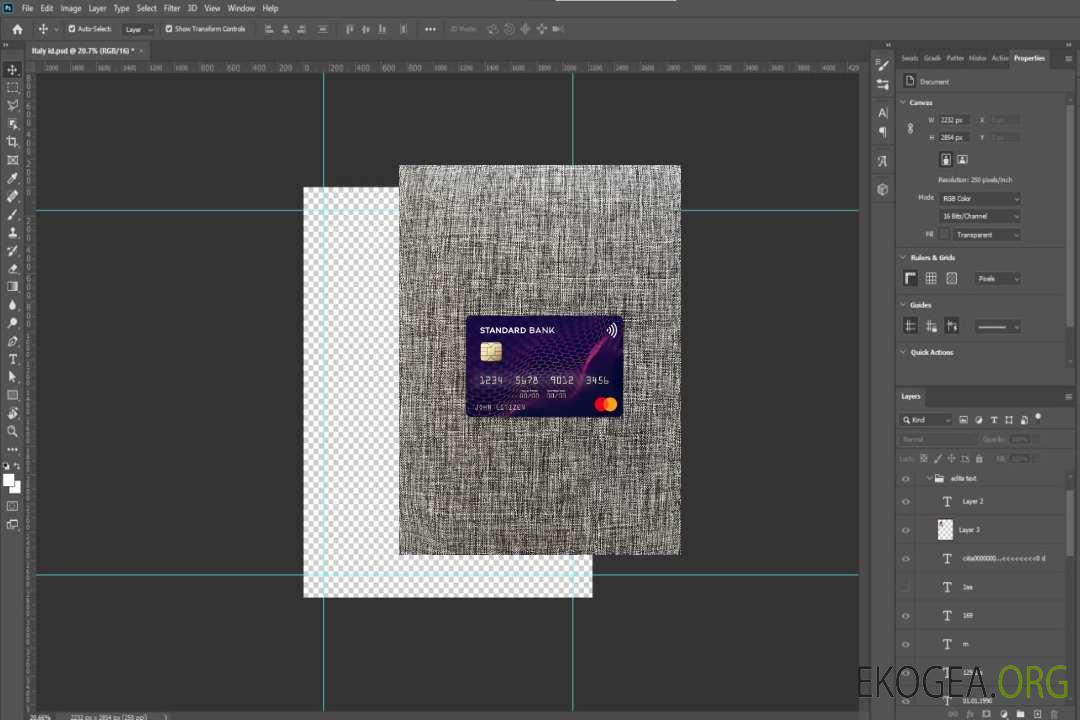 Photolook de la carte mastercard de la Standard Bank d'Angola template